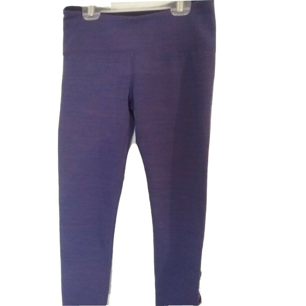 Tuff Athletics Womens Leggings Small Purple Mid Rise Stretch Nylon/Polyester